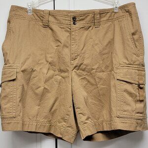 Women's Lauren by Ralph Lauren 6-Pocket Cargo Shorts Tan Size 16W